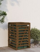 vidaXL Контейнер за съхранение на кош меденокафяв 84x90x1285 см бор