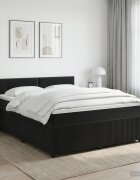 vidaXL Континентално легло с матрак Черно 140 x 200 cm Кадифе