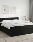 vidaXL Континентално легло с матрак Черно 180 x 200 cm Кадифе