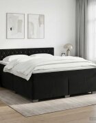 vidaXL Континентално легло с матрак Черно 180 x 200 cm Кадифе