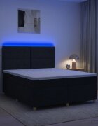 vidaXL Континентално легло с матрак Черно 180 x 200 cm Текстил