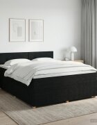 vidaXL Континентално легло с матрак Черно 180 x 200 cm Текстил