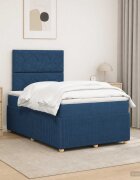 vidaXL Континентално легло с матрак Синьо 120 x 190 cm Текстил