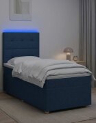 vidaXL Континентално легло с матрак Синьо 80 x 200 cm Текстил