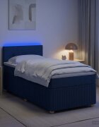 vidaXL Континентално легло с матрак Синьо 90 x 190 cm Текстил