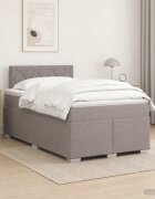 vidaXL Континентално легло с матрак Таупе 120 x 190 cm Текстил