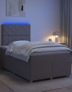 vidaXL Континентално легло с матрак Таупе 120 x 190 cm Текстил