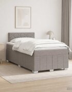 vidaXL Континентално легло с матрак Таупе 120 x 190 cm Текстил