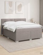 vidaXL Континентално легло с матрак Таупе 140 x 190 cm Текстил