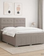 vidaXL Континентално легло с матрак Таупе 140 x 190 cm Текстил