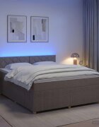vidaXL Континентално легло с матрак Таупе 180 x 200 cm Текстил