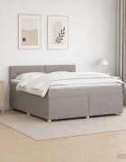 vidaXL Континентално легло с матрак Таупе 180 x 200 cm Текстил