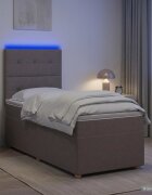 vidaXL Континентално легло с матрак Таупе 80 x 200 cm Текстил