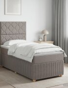 vidaXL Континентално легло с матрак Таупе 90 x 190 cm Текстил