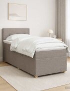 vidaXL Континентално легло с матрак Таупе 90 x 200 cm Текстил