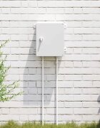 vidaXL Контролен шкаф Сив 32 x 13 x 30 см ABS пластмаса