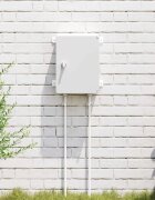 vidaXL Контролен шкаф Сив 32 x 15 x 35 см ABS пластмаса