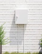 vidaXL Контролен шкаф Сив 37 x 165 x 35 см ABS пластмаса