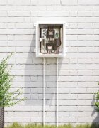 vidaXL Контролен шкаф Сив 37 x 165 x 35 см ABS пластмаса