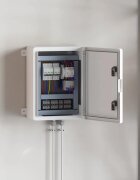 vidaXL Контролен шкаф Сив 37 x 165 x 40 см ABS пластмаса
