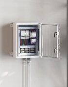 vidaXL Контролен шкаф Сив 37 x 195 x 40 см ABS пластмаса
