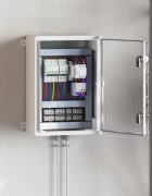 vidaXL Контролен шкаф Сив 42 x 195 x 50 см ABS пластмаса