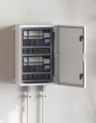 vidaXL Контролен шкаф Сив 47 x 20 x 50 см ABS пластмаса