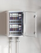 vidaXL Контролен шкаф Сив 47 x 20 x 50 см ABS пластмаса