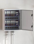 vidaXL Контролен шкаф Сив 57 x 23 x 60 см ABS пластмаса