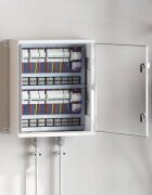 vidaXL Контролен шкаф Сив 57 x 23 x 60 см ABS пластмаса