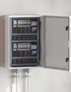 vidaXL Контролен шкаф Сив 57 x 245 x 70 см ABS пластмаса