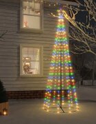 vidaXL Конусовидна елха многоцветна 310 LED 100x300 см