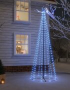 vidaXL Конусовидна елха синя 310 LED 100x300 см