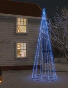 vidaXL Конусовидна елха синя 732 LED 160x500 см