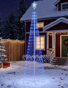 vidaXL Конусовидна коледна елха с LED светлини 250 см
