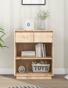 vidaXL Конзолен шкаф 60x34x75 см бор масив