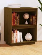 vidaXL Конзолен шкаф меденокафяв 60x34x75 см бор масив