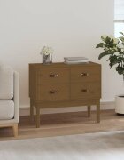 vidaXL Конзолен шкаф меденокафяв 90x40x78 см борово дърво масив