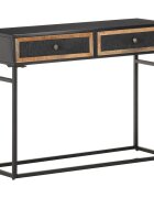 vidaXL Конзолна маса 100x35x75 см мангово дърво масив
