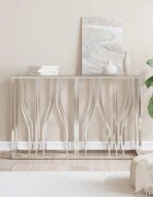 vidaXL Конзолна маса 110x30x70 cм неръждаема стомана и стъкло