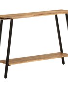 vidaXL Конзолна маса 110x30x75 см масивно мангово дърво