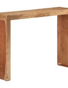 vidaXL Конзолна маса 110x30x76 cм акациево дърво масив