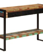 vidaXL Конзолна маса 110x30x76 cм регенерирано дърво масив