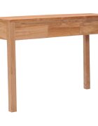 vidaXL Конзолна маса 110x35x75 см тиково дърво масив