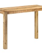 vidaXL Конзолна маса 110x35x76 см грубо мангово дърво