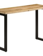 vidaXL Конзолна маса 110x35x76 см грубо мангово дърво масив