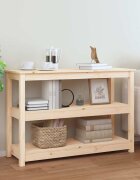 vidaXL Конзолна маса 110x40x74 см борово дърво масив