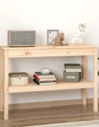 vidaXL Конзолна маса 110x40x75 см борово дърво масив