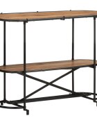 vidaXL Конзолна маса 110x42x76 cм акациево дърво масив