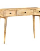 vidaXL Конзолна маса 115x35x76 см мангово дърво масив